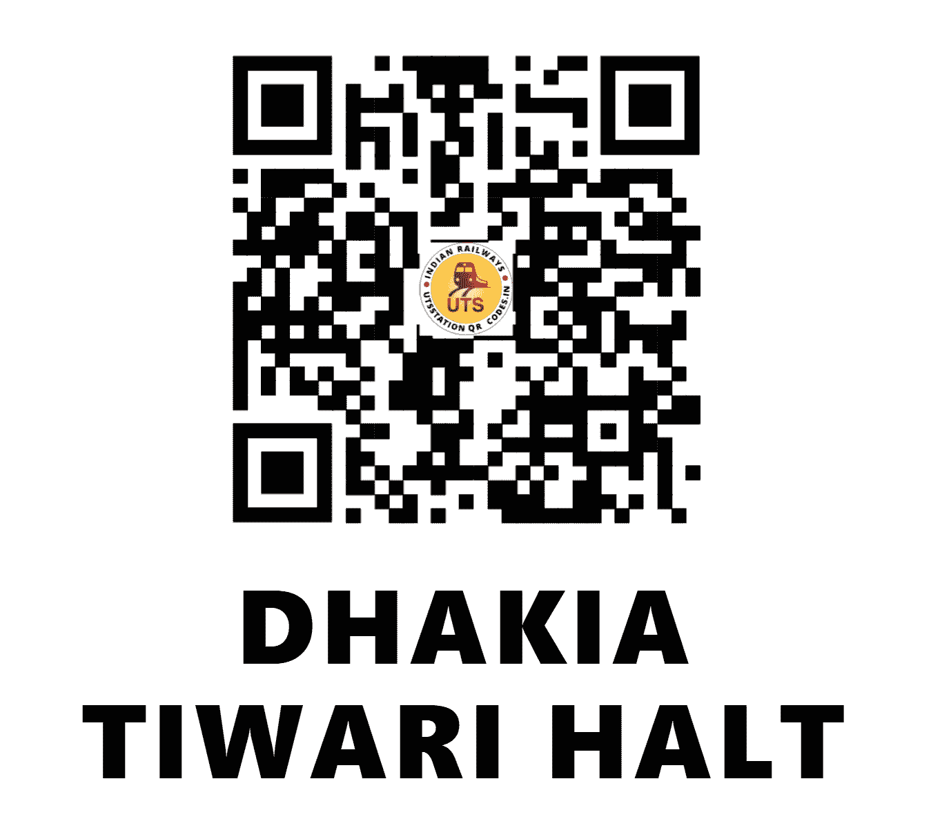 UTS QR Code for DHAKIA TIWARI HALT - DOT (NE - UTTAR PRADESH)